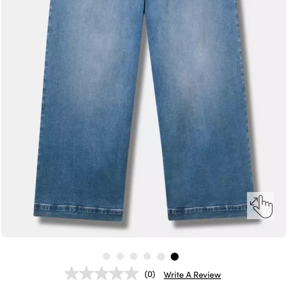 Torrid Ladies ankle wide leg Blue Jeans - Picture 10 of 10
